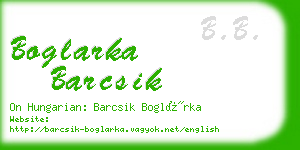 boglarka barcsik business card